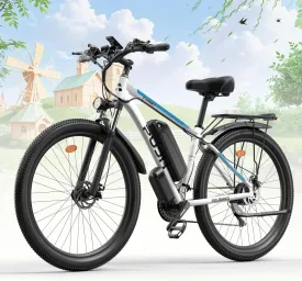 1500W Motor Electric Bike for Adults, 48V 17.5Ah 840Wh, 29"*2.1 Fast Ebike,Max 32 mph 30-80 Miles,Front Suspension Disc Brake Class 3 E-Bike,Off Road Mountain Commuting for Men