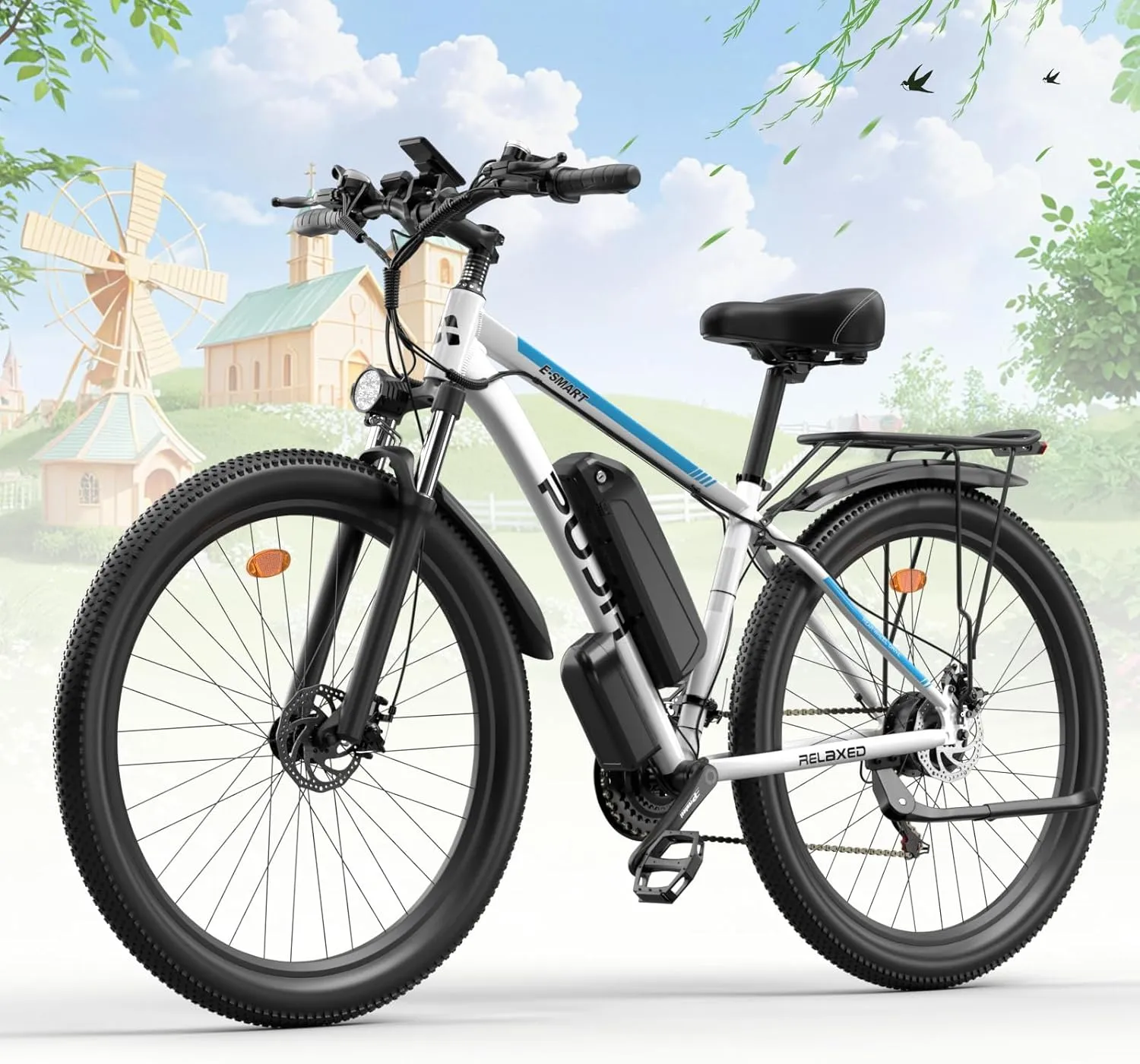 1500W Motor Electric Bike for Adults, 48V 17.5Ah 840Wh, 29"*2.1 Fast Ebike,Max 32 mph 30-80 Miles,Front Suspension Disc Brake Class 3 E-Bike,Off Road Mountain Commuting for Men