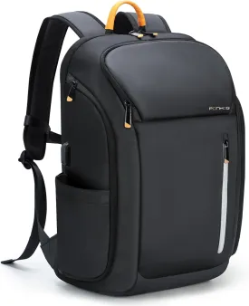 17 Inch Laptop Backpack for Men, Business Travel Anti-Theft Backpack with USB Charging Port, Water Resistant Computer Bag Carry On Flight Approved for Work College Weekender, Black