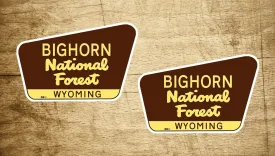 (2) Bighorn National Forest Stickers 3" Wyoming Vinyl Decal Sticker