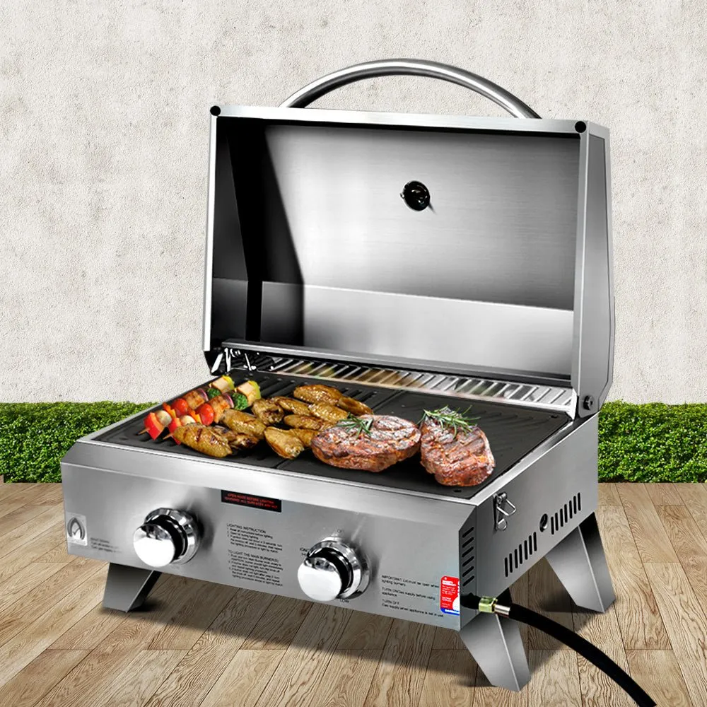 2 Burner Portable Gas BBQ Stove