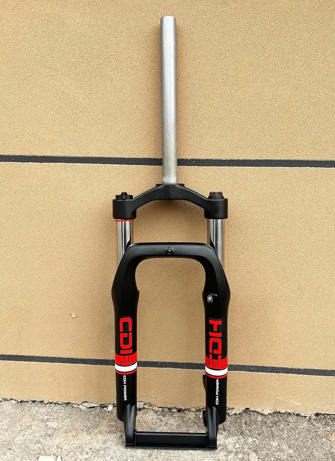 20 inch 4.0" Fat Tire Electric Bike Suspension Fork, Spacing Hub 135mm 1 1/8 Straight Tube MTB Manual Lockout 9mm QR Mountain Bike Single Shoulder Ebike Front Forks (20"4")