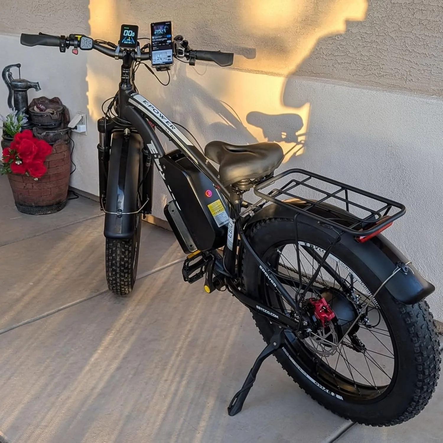24Inch 5000W Peak Dual Motor Electric Bike for Adults, 52V 32Ah Battery, 40-45MPH&100Miles Long Range AWD E-Bicycles, 7-Speed Fat Tire Mountain E-Bikes, Hydraulic Disc Brake, Men Women Commuter Ebikes