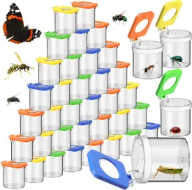 48 Pcs Insect Bug Viewer for Kids Magnifying Insect Box Bug Catcher Magnifier Container Critter Collection Kit Insect Cage Jar for Children Science Nature Exploration Tool