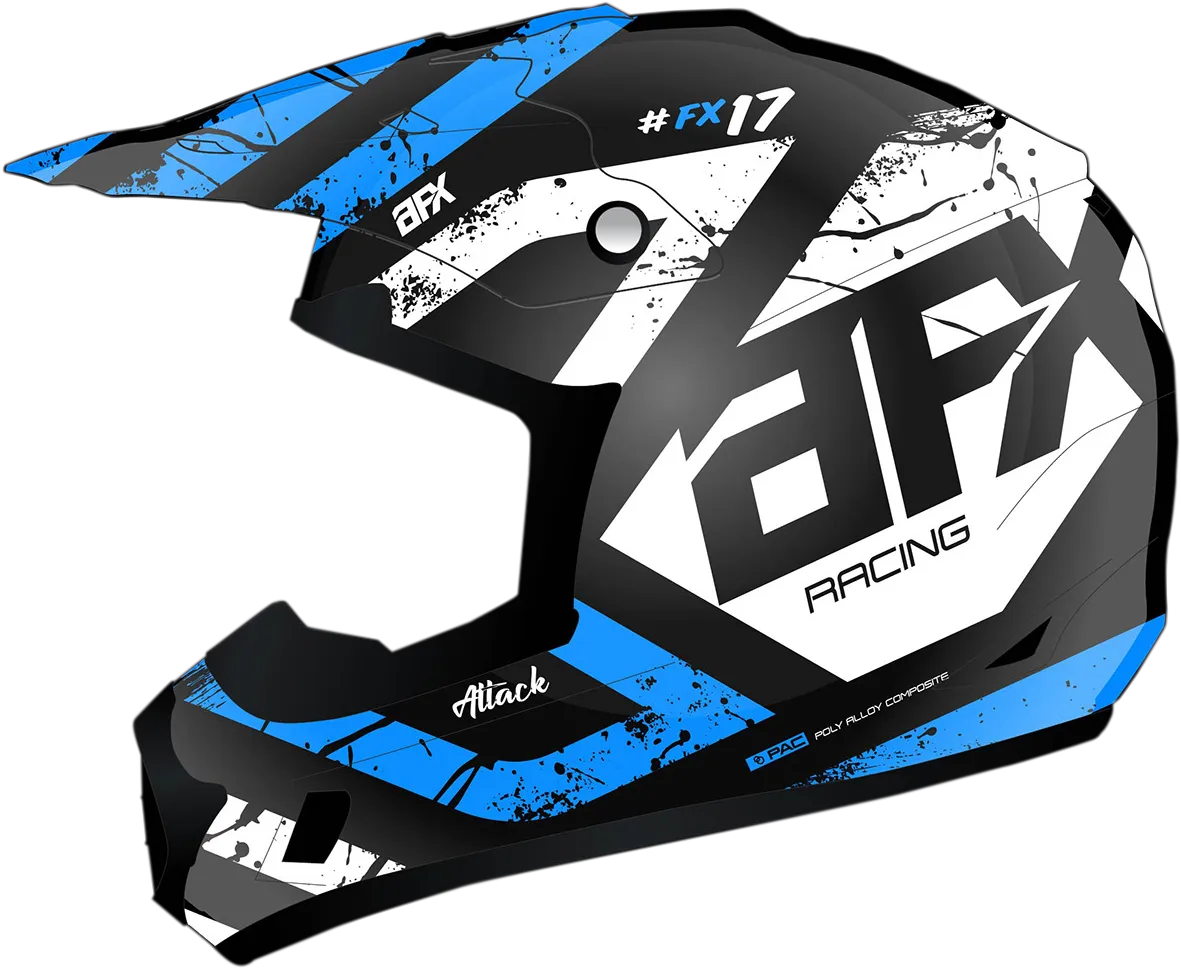 AFX FX-17 Helmet - Attack - Matte Blue/Black - 2XL - 0110-7165