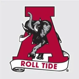 Alabama Crimson Tide CLASSIC AL w/ A ROLL TIDE SCROLL 6" Vinyl Decal Car Truck Sticker