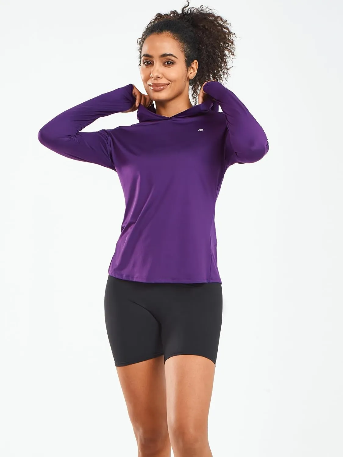 ALLZERO Women's Sun Protection Hoodie UPF 50  Long Sleeve with Back Breathable Mesh for Outdoor Fishing Hiking