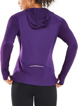ALLZERO Women's Sun Protection Hoodie UPF 50  Long Sleeve with Back Breathable Mesh for Outdoor Fishing Hiking