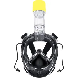 AQUAROBOTMAN 180° Full Face Snorkel Mask for Adult Kids Anti-Fog Anti-Leak Dry Top Set