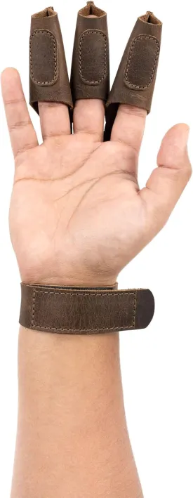 Archery Shooting Glove, Hand Guard, Recurve Bow, Finger Protector, Shooting Targeting, Cosplay, Full Grain Leather, Handmade Archer Accessories, Bourbon Brown