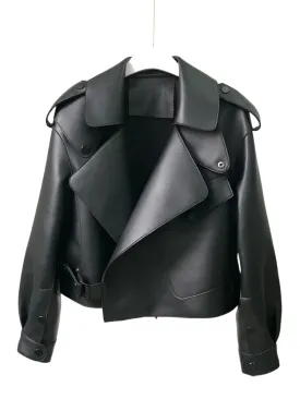 Autumn, Spring, Winter Women PU Leather Jacket Casual Lady Windproof Motorcycle Leather Coat