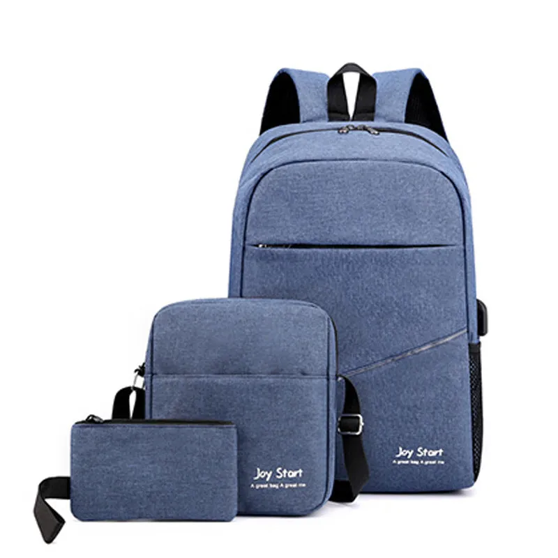 Backpack Computer Bag Business Casual Notes Three-Piece Storage Bag  Student Schoolbag