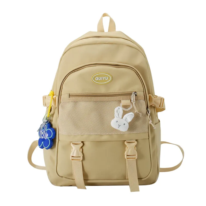 Backpack Schoolbag Female New Japanese and Korean Style Ins Style Niche  Fresh Junior High School Students Large-Capacity