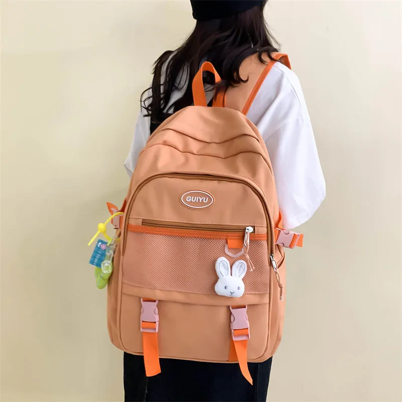 Backpack Schoolbag Female New Japanese and Korean Style Ins Style Niche  Fresh Junior High School Students Large-Capacity