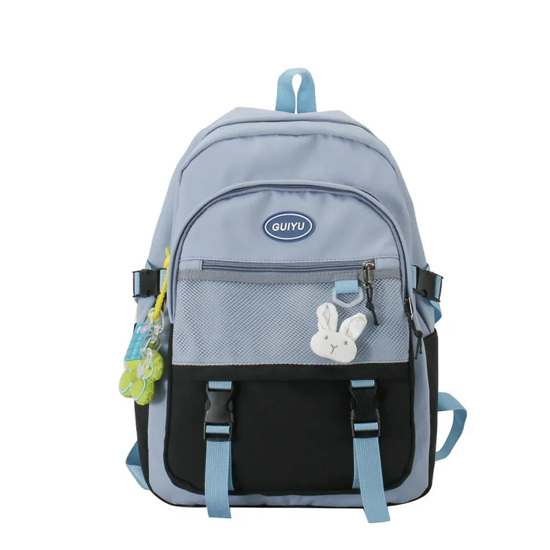 Backpack Schoolbag Female New Japanese and Korean Style Ins Style Niche  Fresh Junior High School Students Large-Capacity
