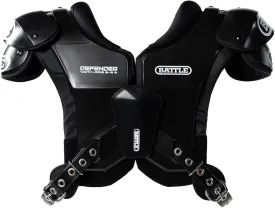 Battle Sports Defender Football Shoulder Pads with Aerospace Grade Materials, Ventilation System, Removable Sternum Protector, Foam Neck Roll