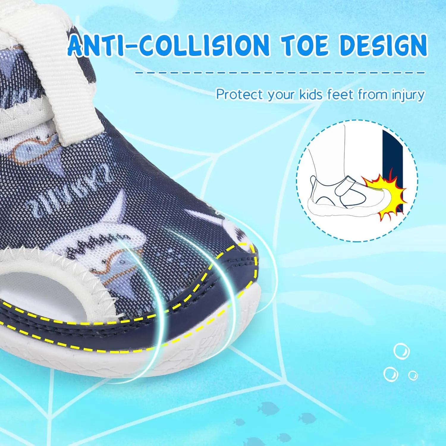 Besroad Toddler Water Shoes Boys Girls Qucik Dry Sport Beach Sandals Non-Slip Barefoot Aqua Socks Swim Shoes