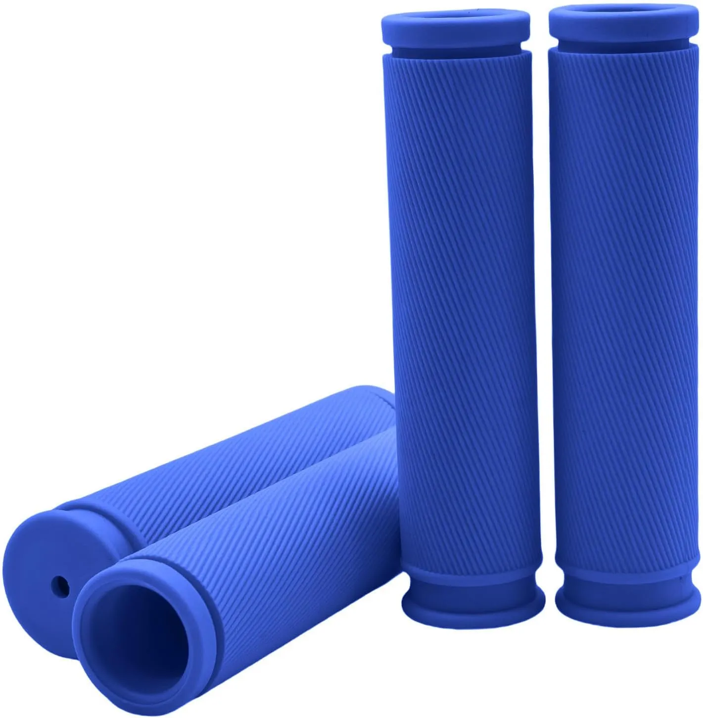 Bike Handlebar Grips 2 Pairs Comfortable Anti-Slip Rubber Mountain Bicycle Handle Grips for MTB BMX