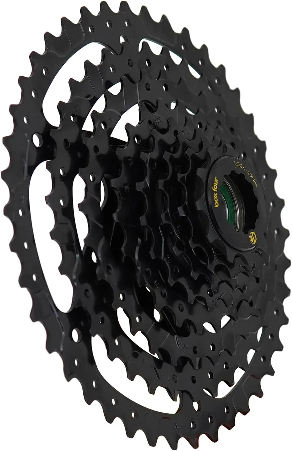Box Four 8 Speed Cassette Black 11-42T, 12-42T Fits Standard HG Hubs 9/10/11 Speed Cassette Mountain Bike, Lightweight Bicycle MTB Cassettes, Compatible Bike Cassettes
