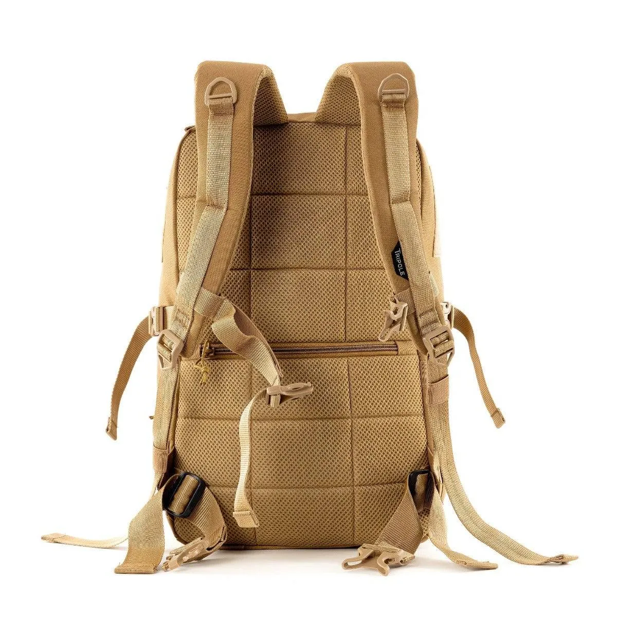 Captain Tactical Backpack with MOLLE Webbing and Carabiner -  25 Litres - Khaki