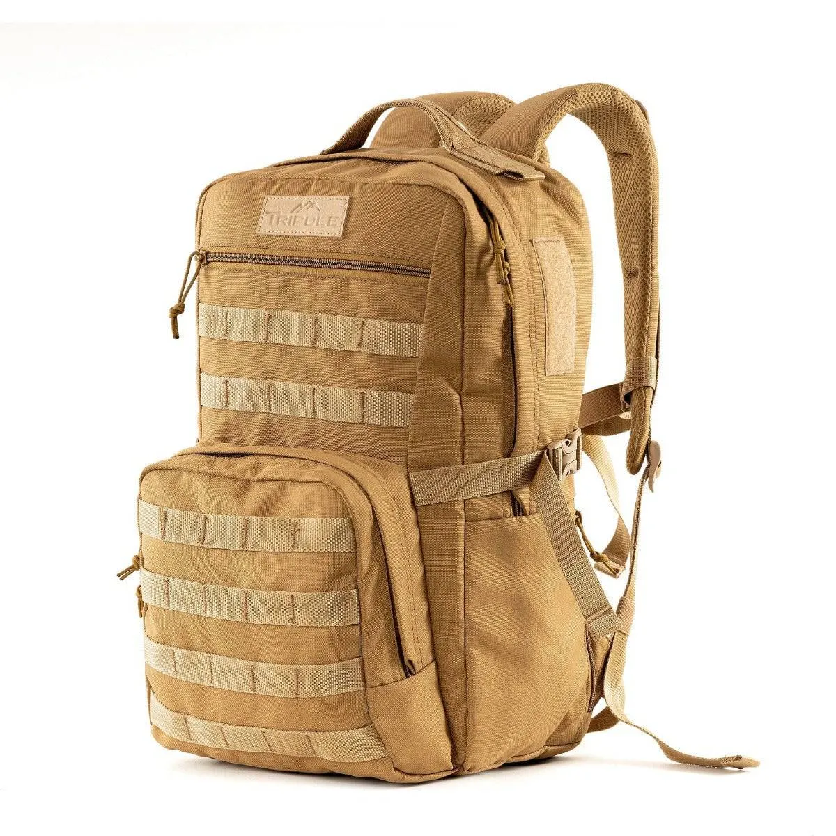 Captain Tactical Backpack with MOLLE Webbing and Carabiner -  25 Litres - Khaki