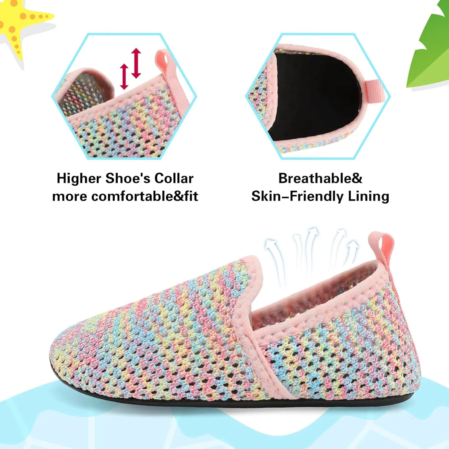 Centipede Demon Toddler Water Shoes for Girls Boys Kids Baby Beach Swim Aqua Socks Quick Dry Summer Sandals for Pool Outdoor Sports Barefoot Sock Shoe Rubber Soles Slippers