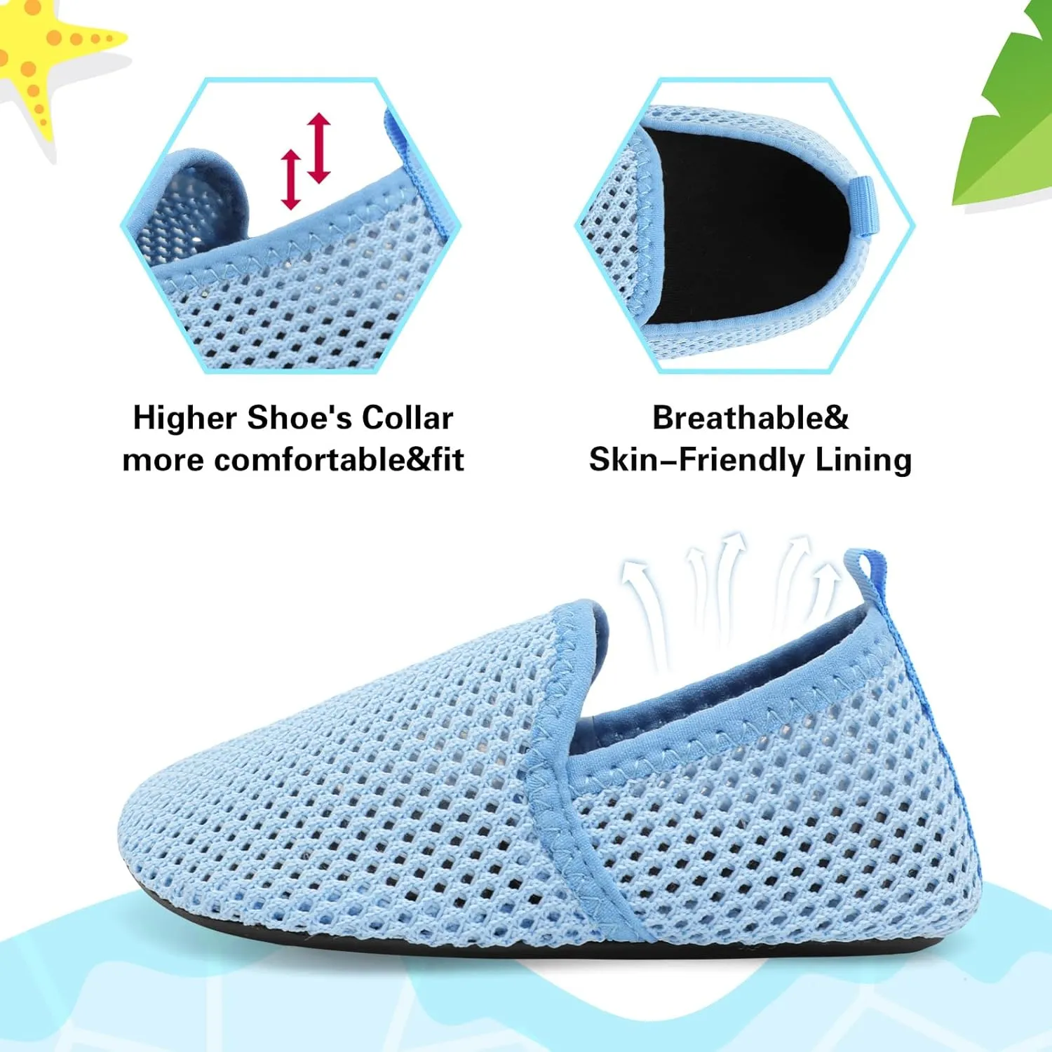 Centipede Demon Toddler Water Shoes for Girls Boys Kids Baby Beach Swim Aqua Socks Quick Dry Summer Sandals for Pool Outdoor Sports Barefoot Sock Shoe Rubber Soles Slippers