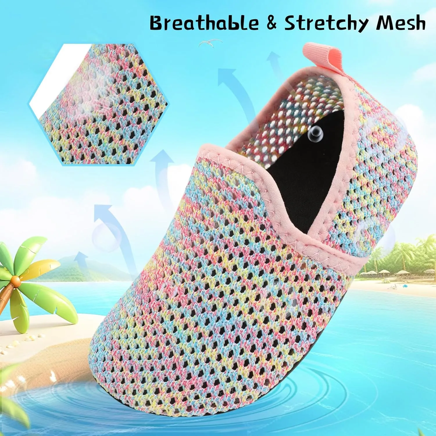 Centipede Demon Toddler Water Shoes for Girls Boys Kids Baby Beach Swim Aqua Socks Quick Dry Summer Sandals for Pool Outdoor Sports Barefoot Sock Shoe Rubber Soles Slippers