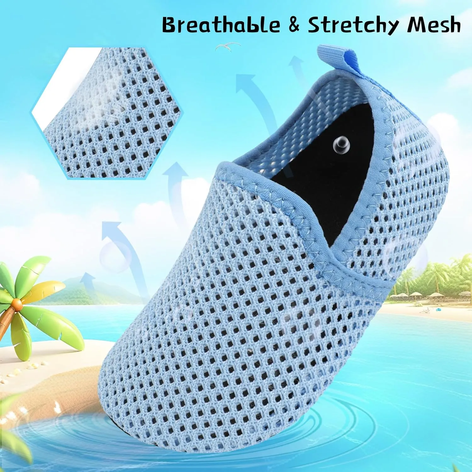 Centipede Demon Toddler Water Shoes for Girls Boys Kids Baby Beach Swim Aqua Socks Quick Dry Summer Sandals for Pool Outdoor Sports Barefoot Sock Shoe Rubber Soles Slippers