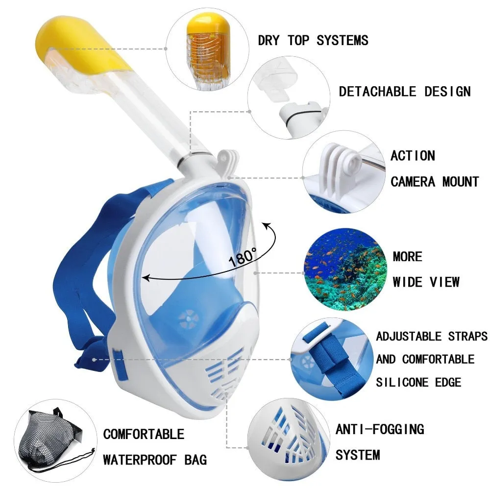 Deep Cove 2 Full Face Snorkel Mask