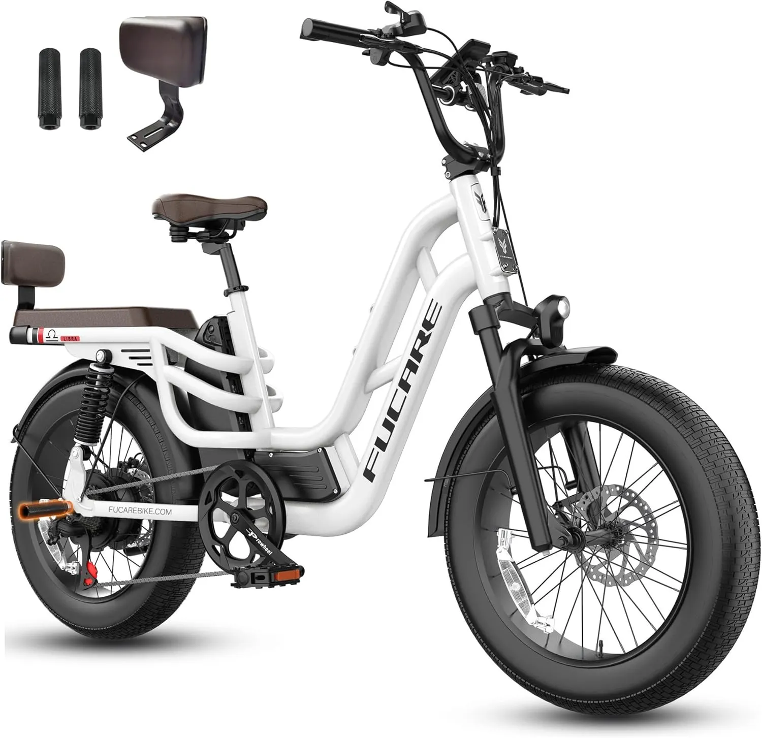Fucare Libra 1200W Electric Bike for Adults 32MPH 48V 20Ah LG Battery EBike 80 Miles Range, Full Suspension 20"4.0" Fat Tire Adult Electric Bicycles, 400 lb Capacity, Hydraulic Brakes, UL Certified