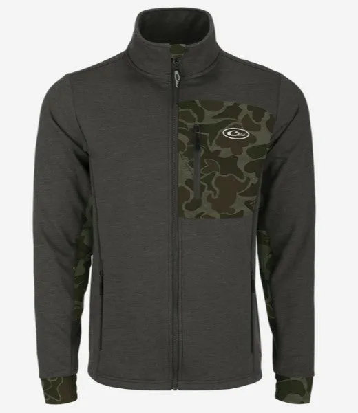 HYBRID WINDPROOF JACKET- OLIVE HEATHER