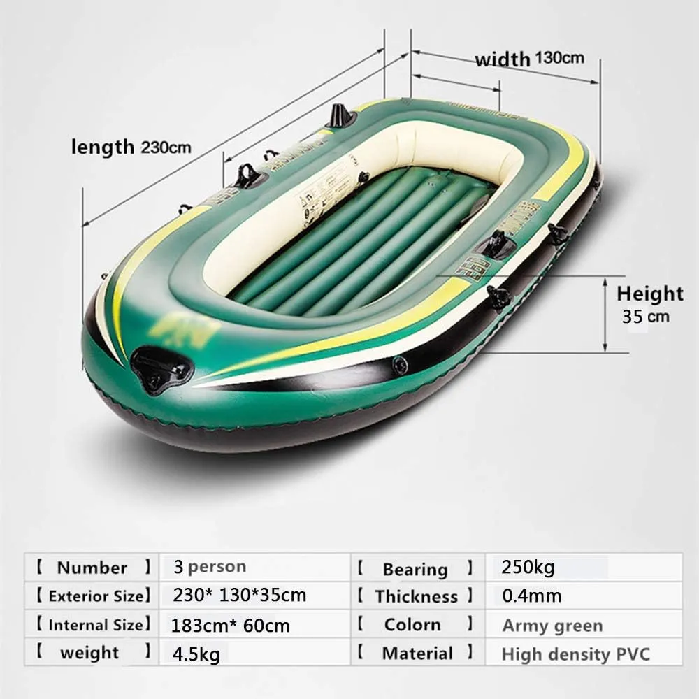 Inflatable Boat for Pool with Oars, Inflatable Boats for Adults with Motor Mount, Touring Kayak, Inflatable Rafts, Little Raft