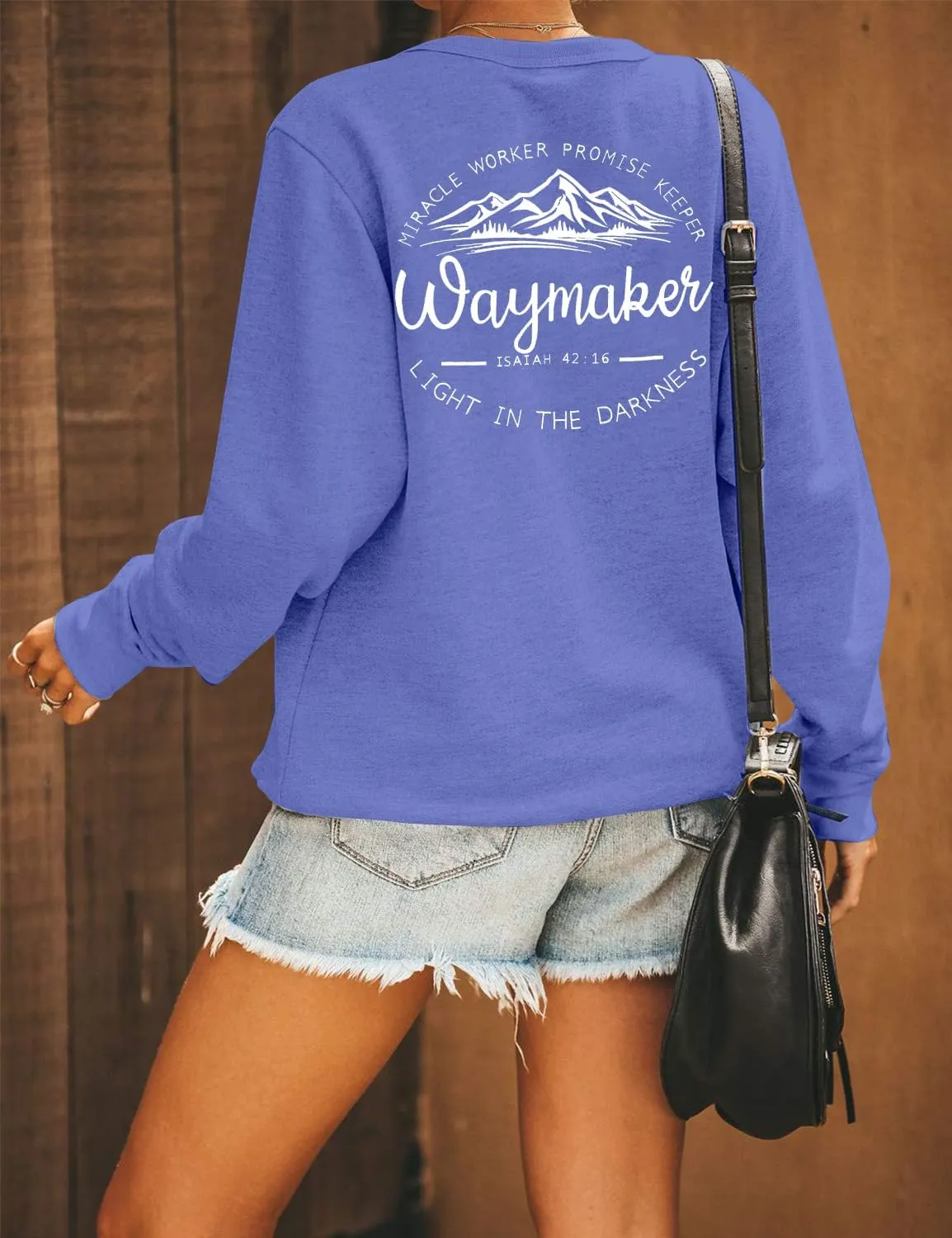 JINTING Christian Sweatshirt for Women Waymaker Miracle Worker Promise Keeper Hoodie Christian Gift Long Sleeve Tee Shirt
