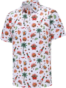 Men's Golf Polo Shirts Short Sleeve Performance Moisture Wicking Quick Dry Golf Shirts for Men