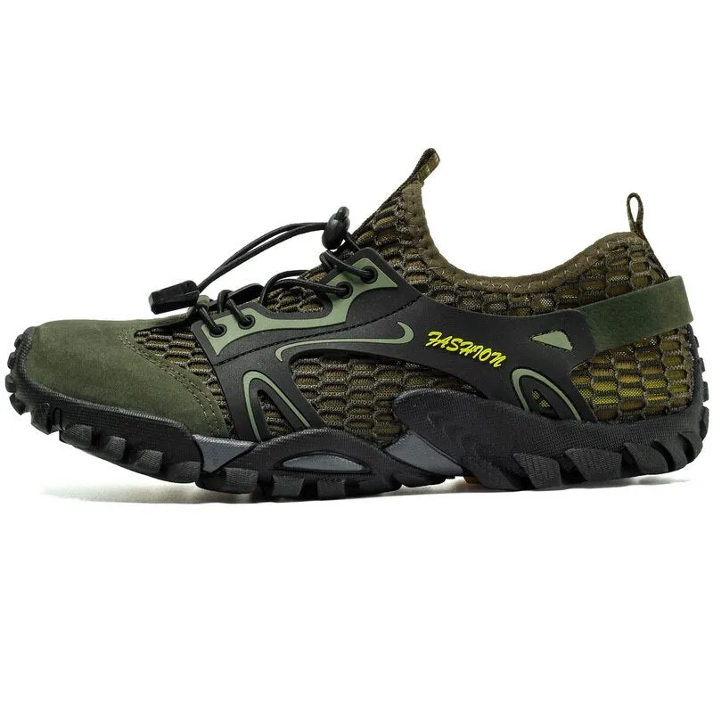 Mens Mountain Trekking Shoes Summer Mesh Breathable Men Hiking Shoes Outdoor Men Sneakers Men Sport Shoes Quick-dry Water Shoes