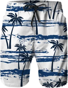 Mens Swim Trunks,Quick Dry Bathing Suits Summer Board Beach Shorts with Mesh Lining