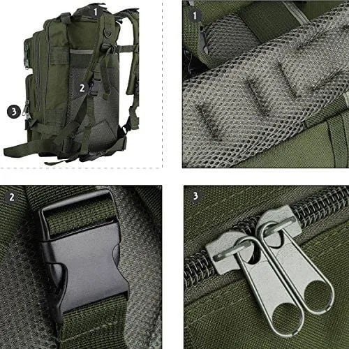 Military Tactical Assault Pack Backpack, OUTAD Rucksacks Trekking Bag for Ourdoor Hiking Camping Trekking Hunting（Green）