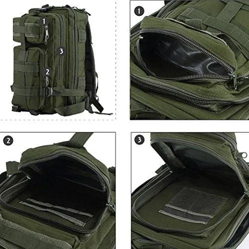 Military Tactical Assault Pack Backpack, OUTAD Rucksacks Trekking Bag for Ourdoor Hiking Camping Trekking Hunting（Green）