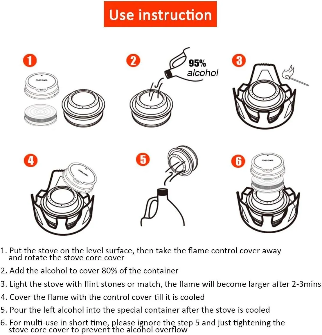 Mini Alcohol Stove for Outdoors Backpacking Lightweight Portable Camping Backpacking