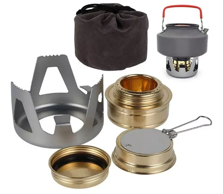 Mini Alcohol Stove for Outdoors Backpacking Lightweight Portable Camping Backpacking