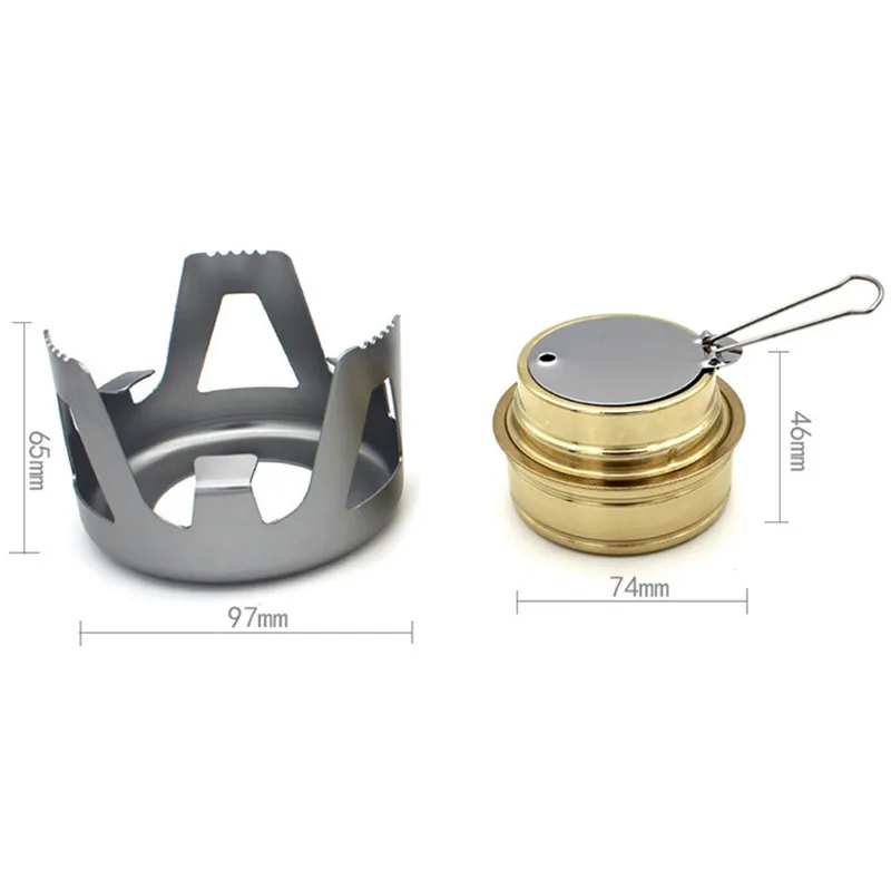Mini Alcohol Stove for Outdoors Backpacking Lightweight Portable Camping Backpacking