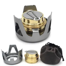 Mini Alcohol Stove for Outdoors Backpacking Lightweight Portable Camping Backpacking