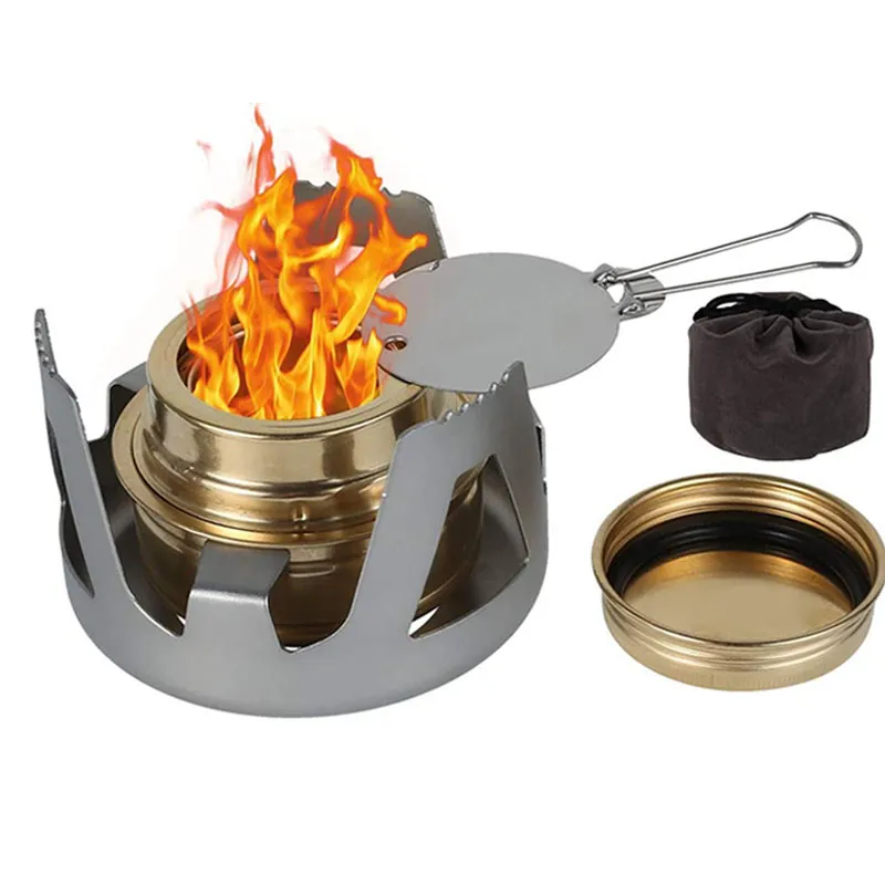 Mini Alcohol Stove for Outdoors Backpacking Lightweight Portable Camping Backpacking