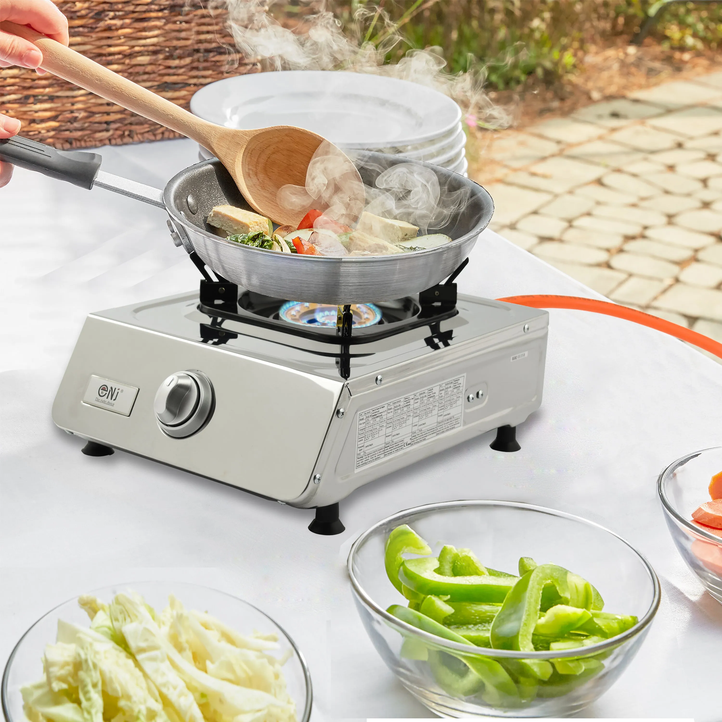 NJ NGB-100 Portable Camping Gas Stove 1 burner Stainless Steel Cooker
