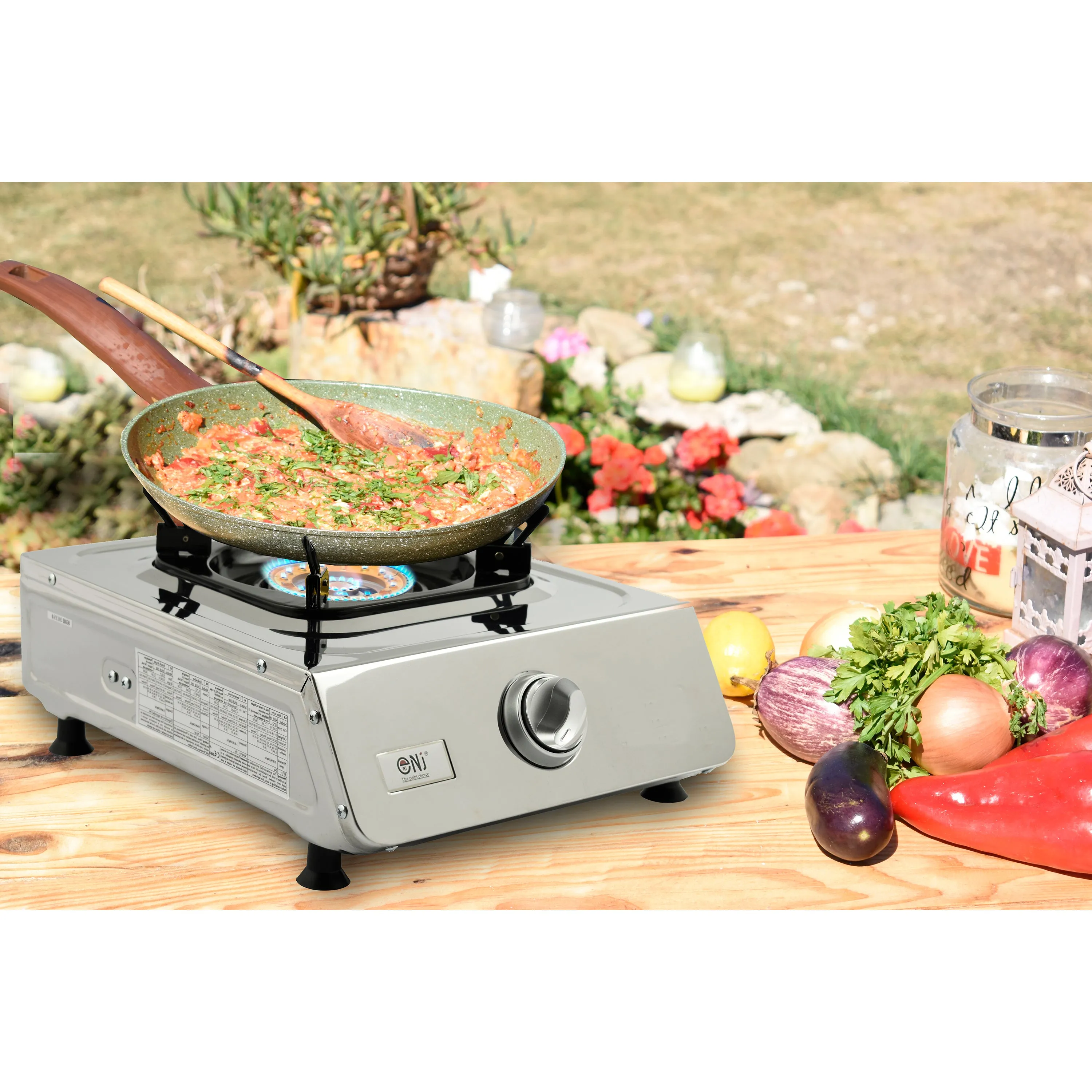 NJ NGB-100 Portable Camping Gas Stove 1 burner Stainless Steel Cooker