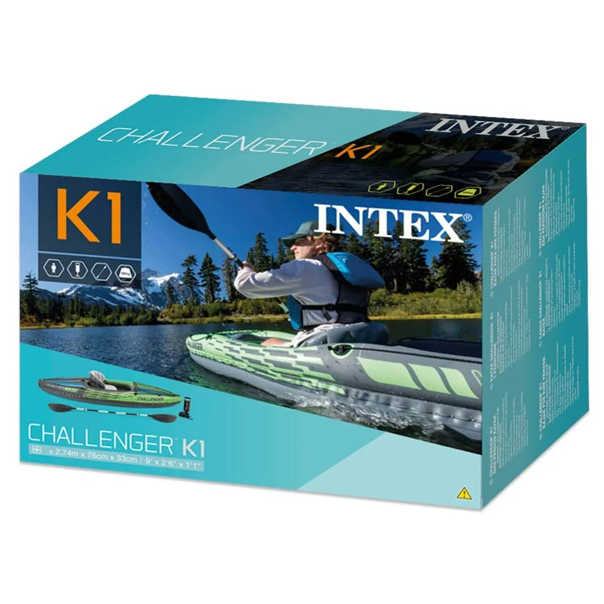 NNEDPE Intex Challenger K1 Inflatable Kayak 68305NP