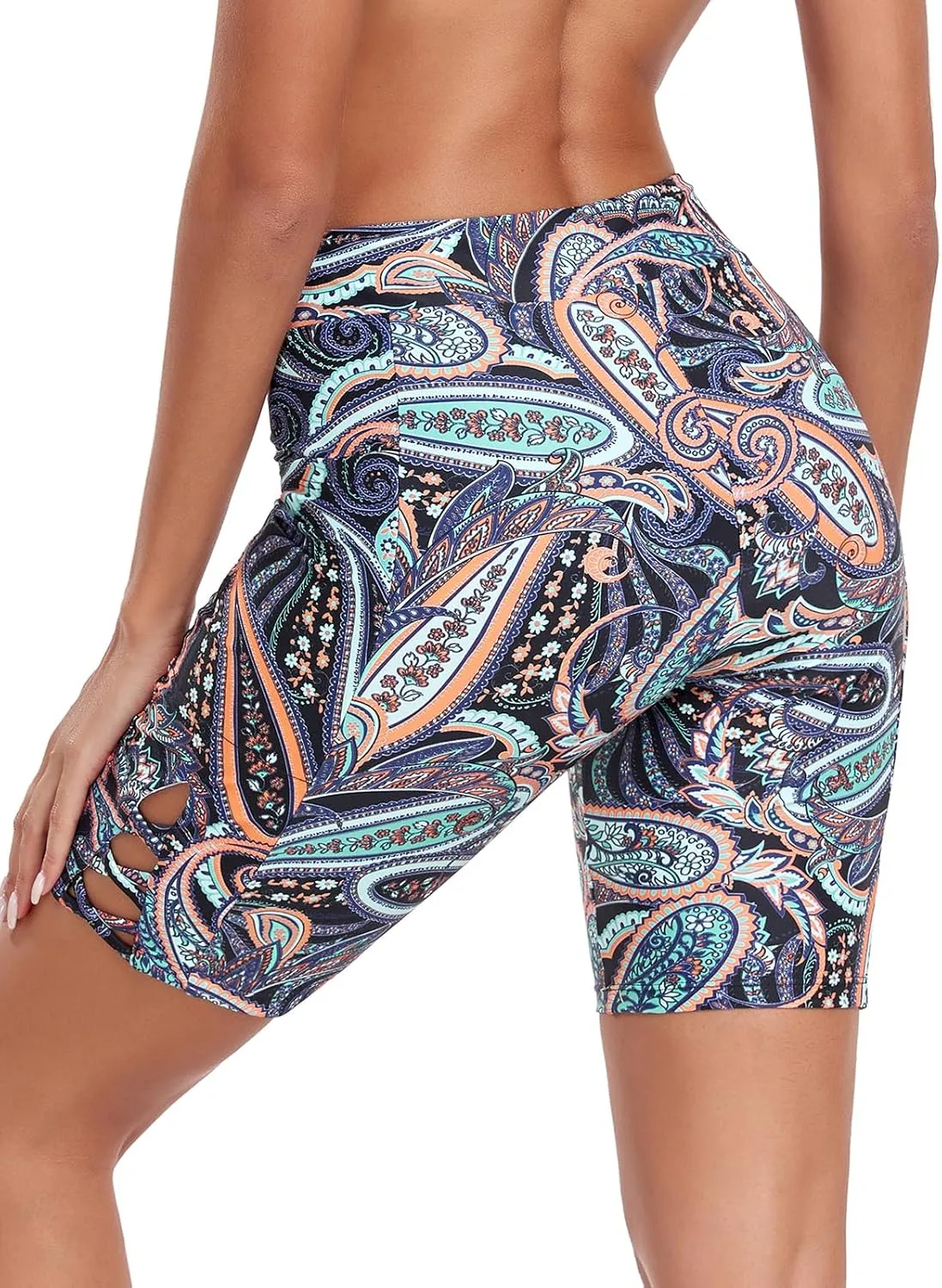 Ocean Blues Women's 8" High Waisted Swim Shorts with Pockets Tummy Control Board Shorts UPF 50  Beach Shorts