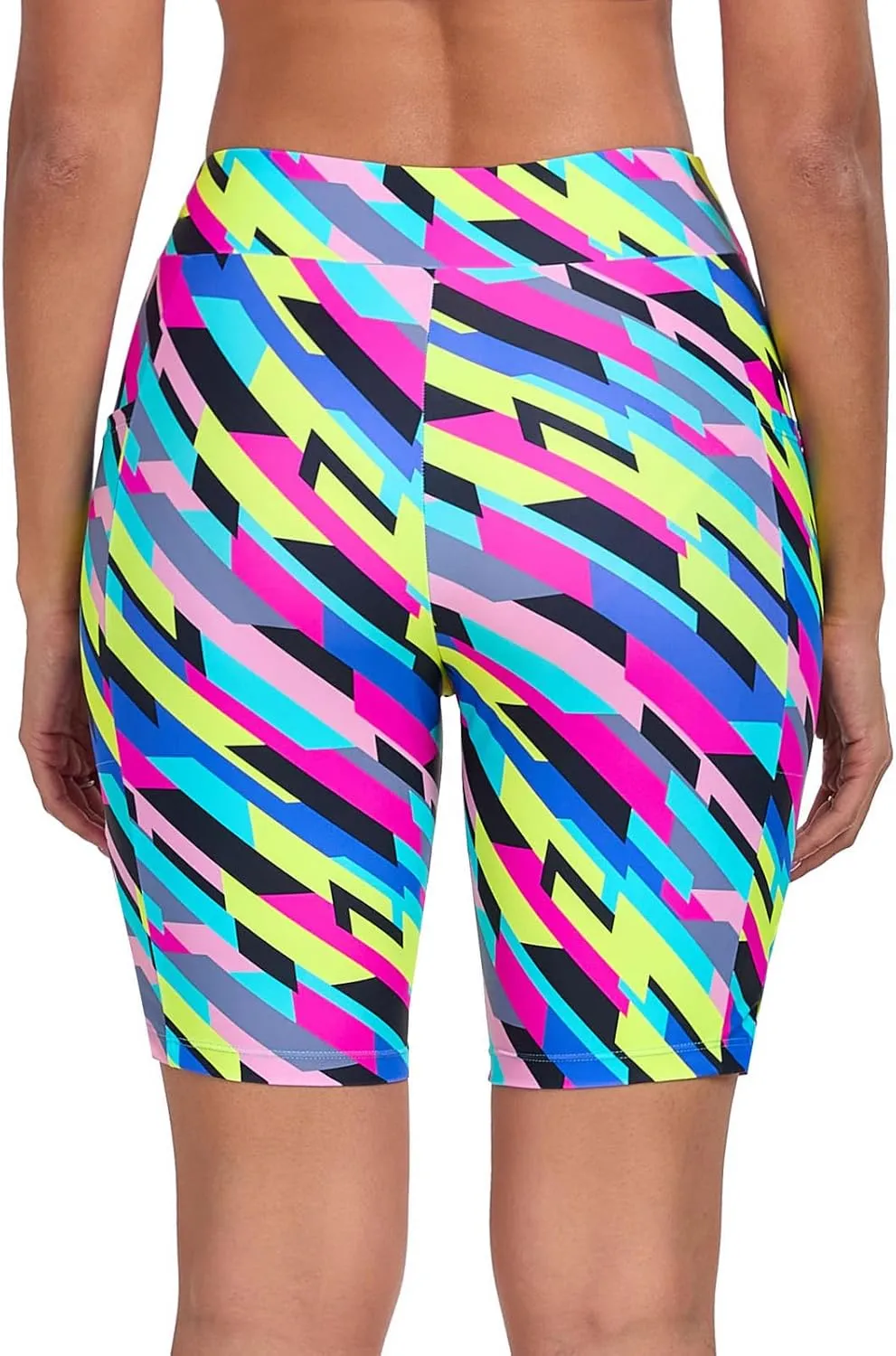 Ocean Blues Women's 8" High Waisted Swim Shorts with Pockets Tummy Control Board Shorts UPF 50  Beach Shorts
