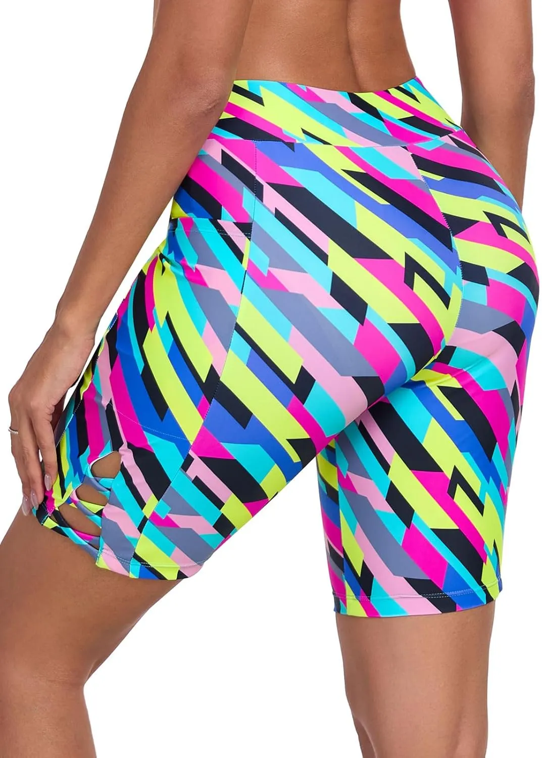 Ocean Blues Women's 8" High Waisted Swim Shorts with Pockets Tummy Control Board Shorts UPF 50  Beach Shorts